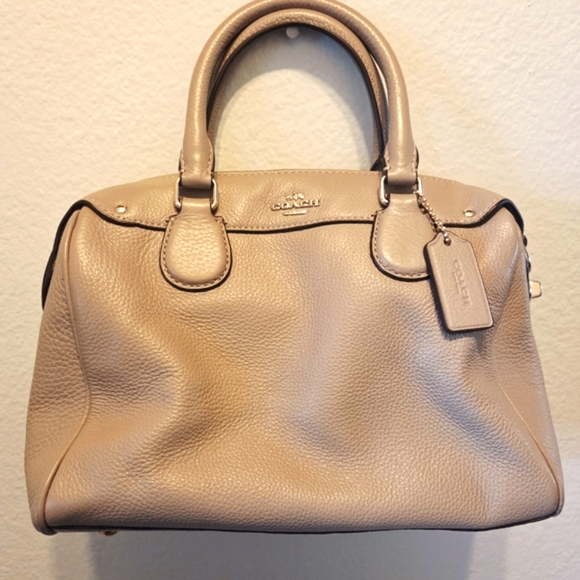 Coach Beige Leather Satchel - Picture 1 of 5